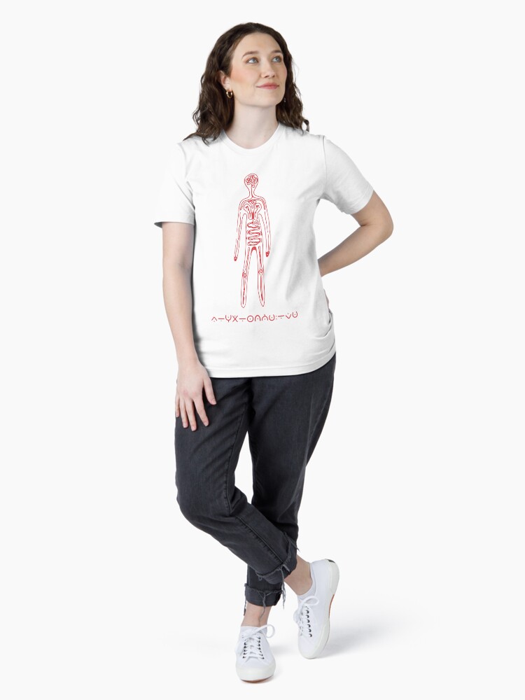 Thumbnail 4 von 7, Essential T-Shirt, Aurora Aksnes ADKOH "Jetzt bist du zu Hause" Rot designt und verkauft von Covancide.