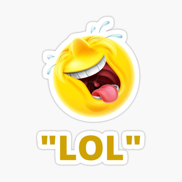 Emoji stickers laughing happy content lol funny cracking  Sticker for Sale  by Ambrose-lilly