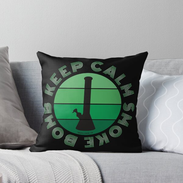 Item preview, Retro Vintage Sunset Green Bong-Keep calm smoke bomb designed and sold by YomeHayin.