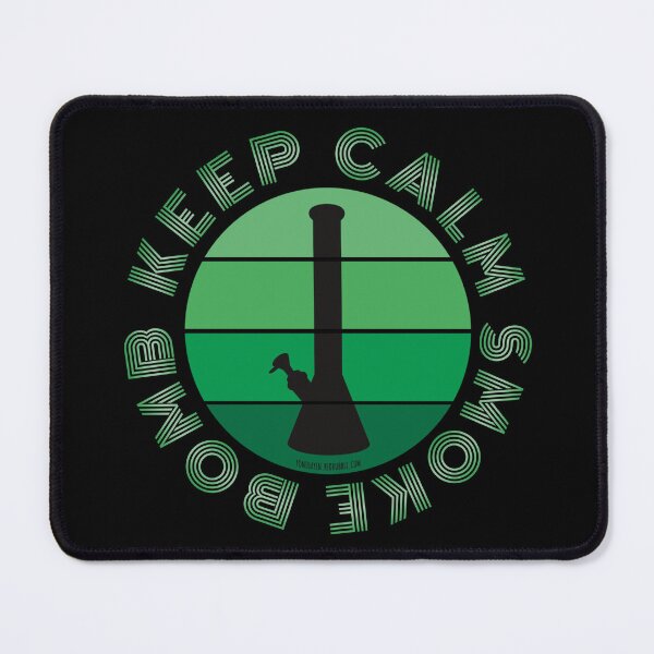 Item preview, Retro Vintage Sunset Green Bong-Keep calm smoke bomb designed and sold by YomeHayin.