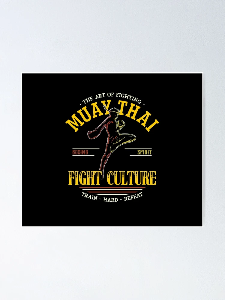 Foto Wall Mural - Asian kickboxing player and him trainer in boxing gym -  Posters - Sticker - Wall Picture