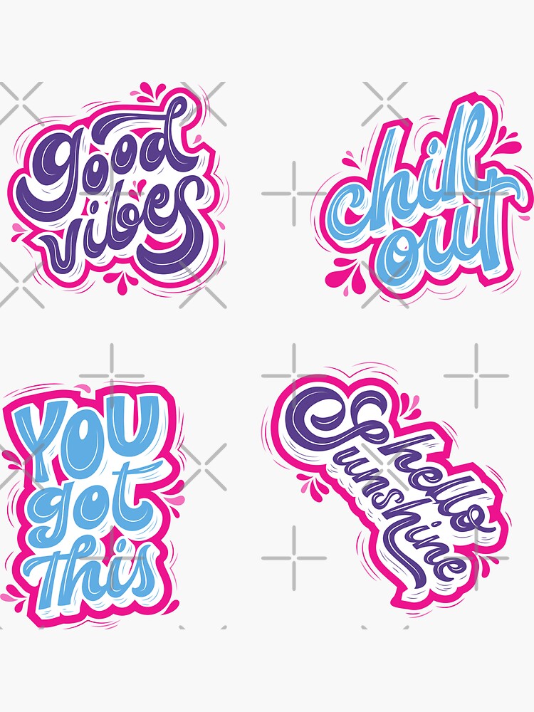 Sticker Pack D Autocollants De Belles Citations Positives Par Sidhukeet1 Redbubble