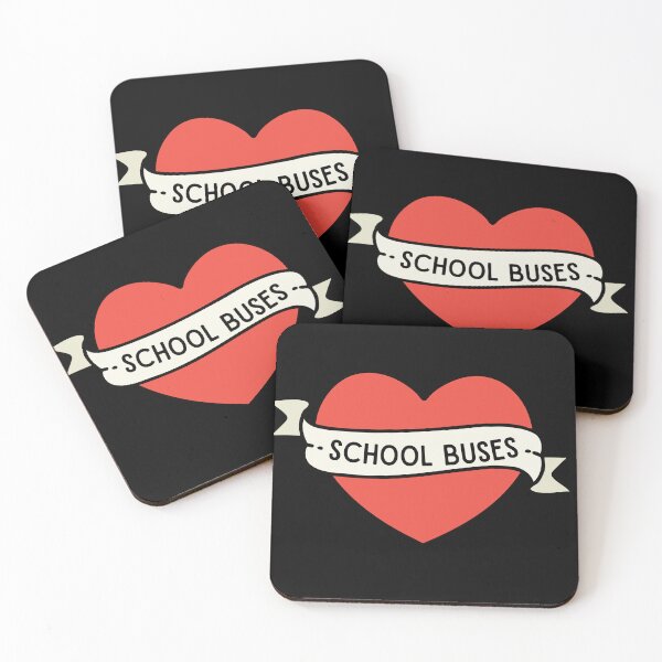 Item preview, Boy Loves School Buses Tattoo Heart designed and sold by Wearablepsa.