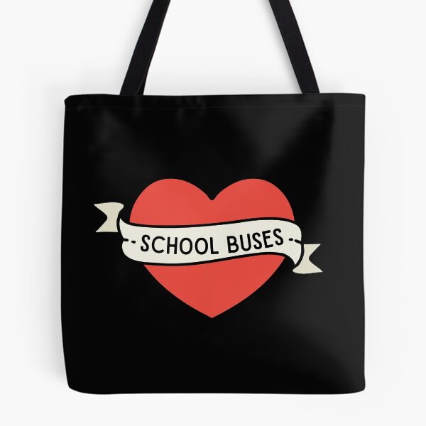 Item preview, Boy Loves School Buses Tattoo Heart designed and sold by Wearablepsa.