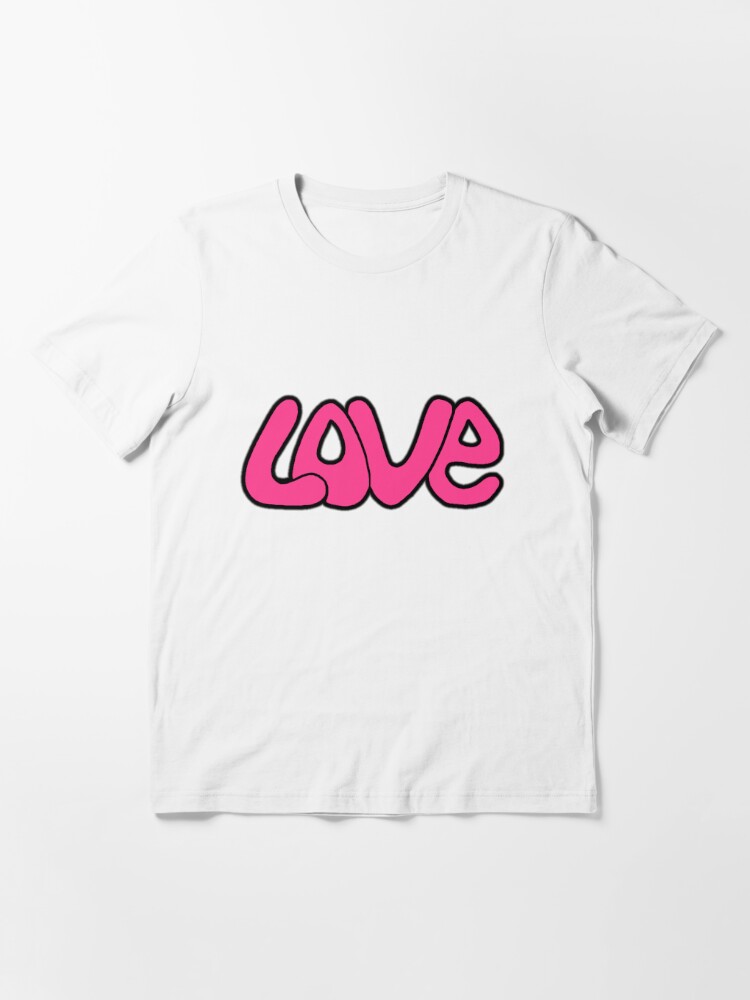 Alternate view of Pink Love 60's Hippie Design Essential T-Shirt