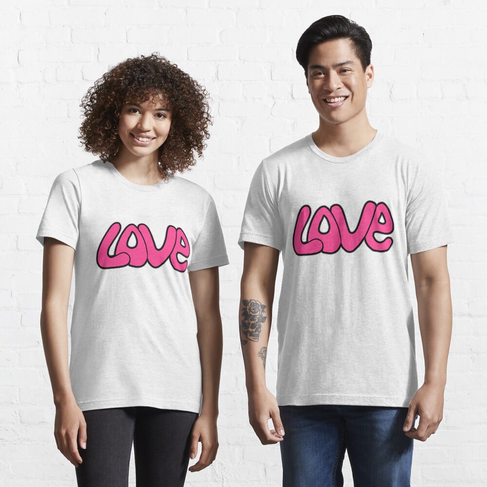 Pink Love 60's Hippie Design Essential T-Shirt