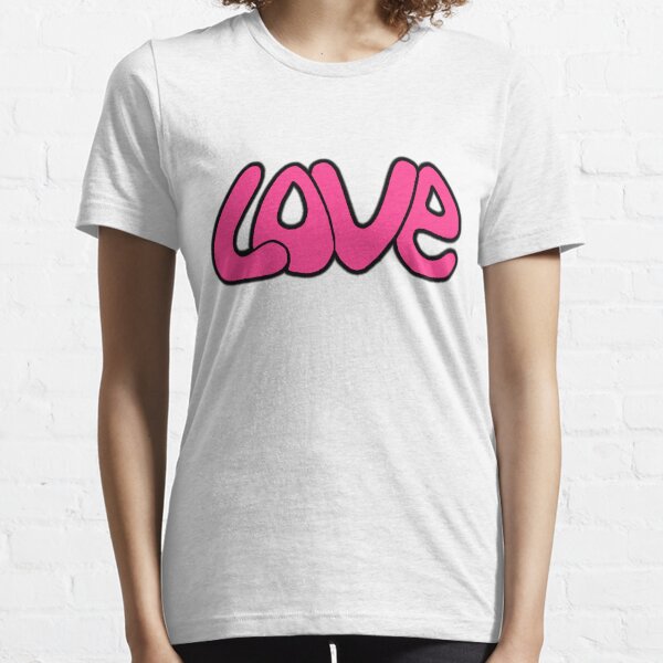 Pink Love 60's Hippie Design Essential T-Shirt