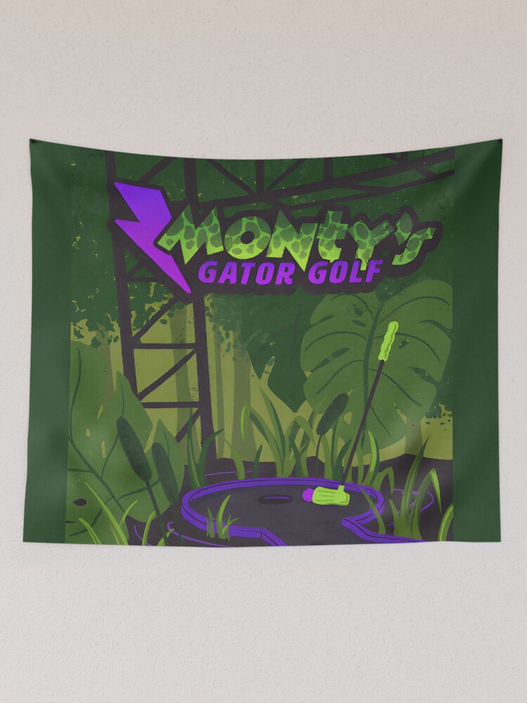 Thumbnail 2 von 3, Wandbehang, Fnaf Montys Gator Golf designt und verkauft von -Momen-.
