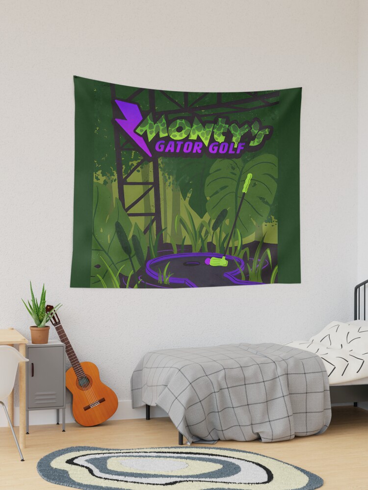 Thumbnail 1 von 3, Wandbehang, Fnaf Montys Gator Golf designt und verkauft von -Momen-.