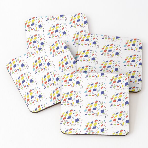 Item preview, colored squares in perspective abstract design designed and sold by Gustavoe.