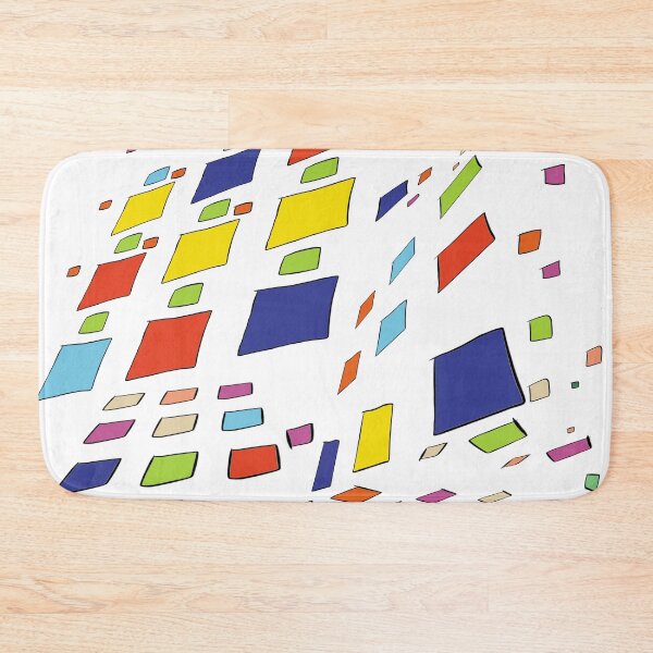Item preview, colored squares in perspective abstract design designed and sold by Gustavoe.