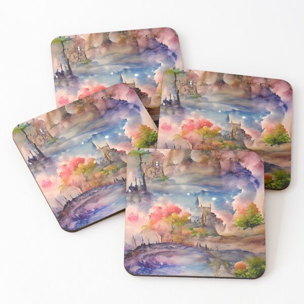 Item preview, Magical colorful fairytale landscape designed and sold by FlyingSprinkles.