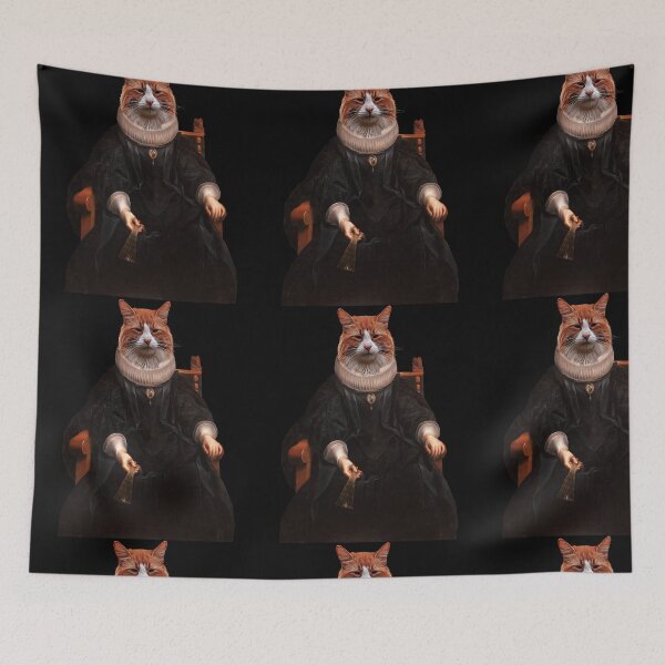 Item preview, Cute tabby cat Distinguish Royal Dog Pets on renaissance oil painting designed and sold by katarsisworks.