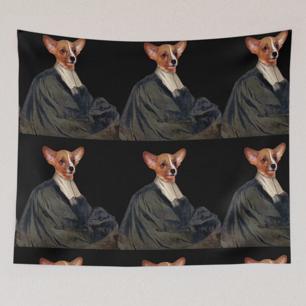 Item preview, Cute Small dog Distinguish Royal Dog Pets on renaissance oil painting designed and sold by katarsisworks.
