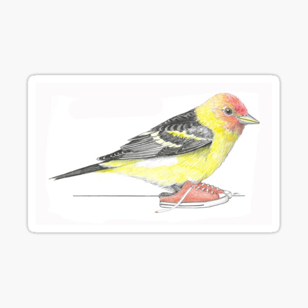 Item preview, Western Tanager in Mule Sneakers designed and sold by JimsBirds.