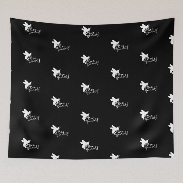 Item preview, Bee Yourself - White Text with Honey Bee designed and sold by MountMercantile.
