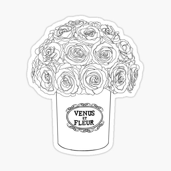 Stickers Fleur rose