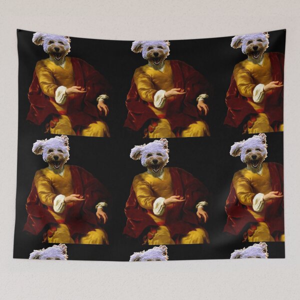 Item preview, Cute small dog Distinguish Royal Dog Pets on renaissance oil painting designed and sold by katarsisworks.