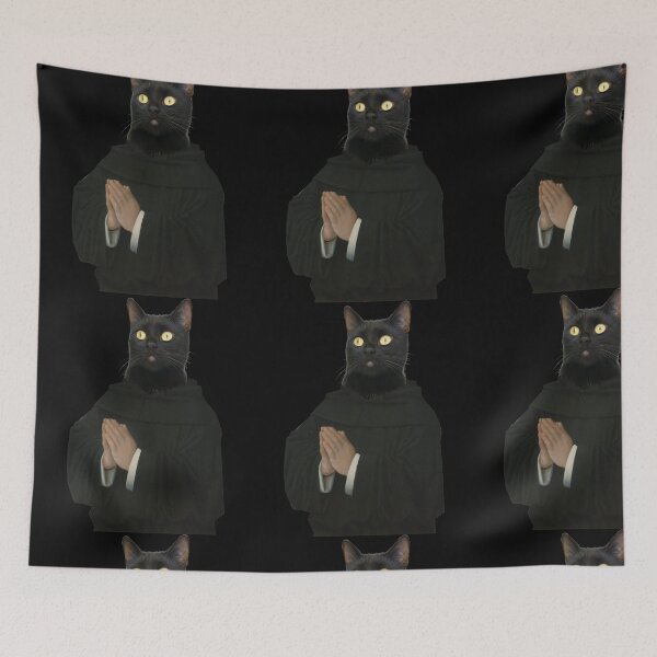Item preview, Cute black cat Distinguish Royal Dog Pets on renaissance oil painting designed and sold by katarsisworks.