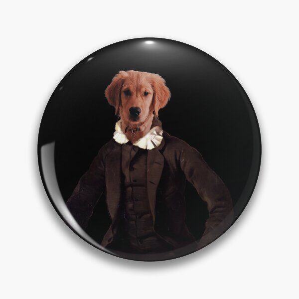 Artikelvorschau, cute golden retriever puppy Distinguish Royal Dog Pets on renaissance oil painting entworfen und verkauft von katarsisworks.