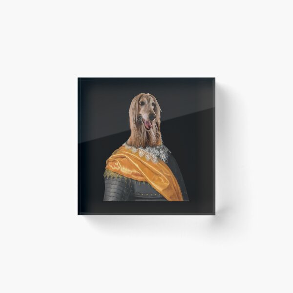 Item preview, cute Afghan Hound  Distinguish Royal Dog Pets on renaissance oil painting designed and sold by katarsisworks.