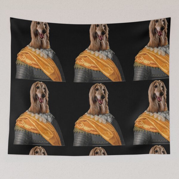 Item preview, cute Afghan Hound  Distinguish Royal Dog Pets on renaissance oil painting designed and sold by katarsisworks.