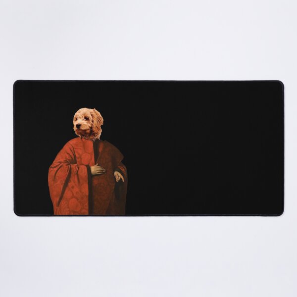 Item preview, Cute Goldendoodle Distinguish Royal Dog Pets on renaissance oil painting designed and sold by katarsisworks.