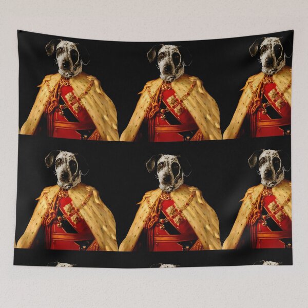 Item preview, Cute dalmantian Distinguish Royal Dog Pets on renaissance oil painting designed and sold by katarsisworks.