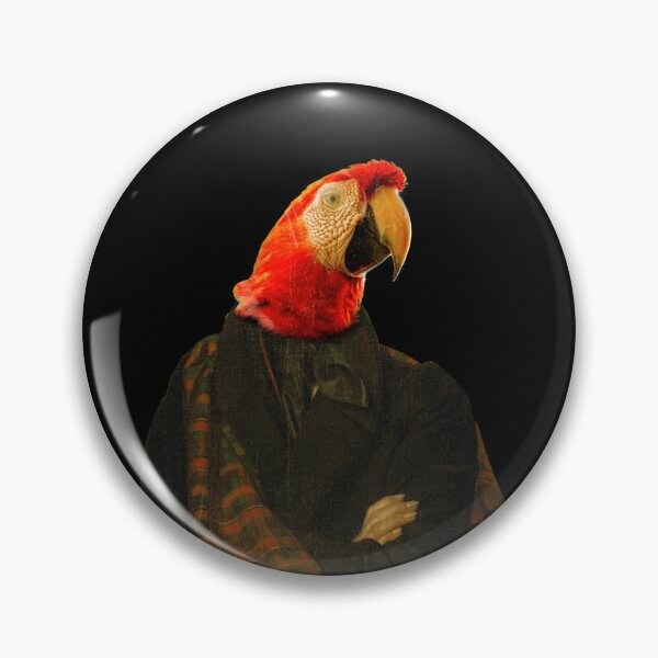 Artikelvorschau, Cute parrot Macaw Distinguish Royal Dog Pets on renaissance oil painting entworfen und verkauft von katarsisworks.