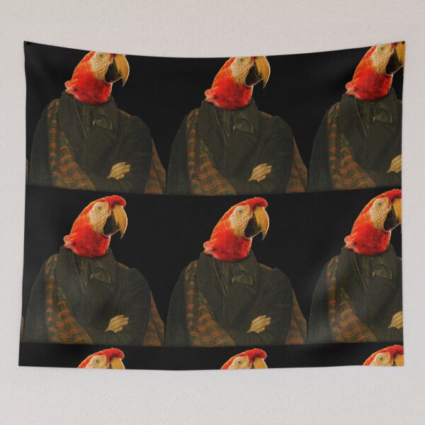 Item preview, Cute parrot Macaw Distinguish Royal Dog Pets on renaissance oil painting designed and sold by katarsisworks.