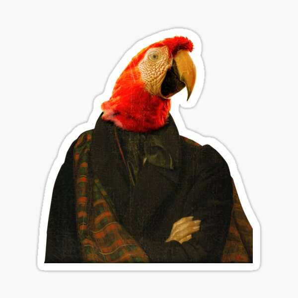 Item preview, Cute parrot Macaw Distinguish Royal Dog Pets on renaissance oil painting designed and sold by katarsisworks.