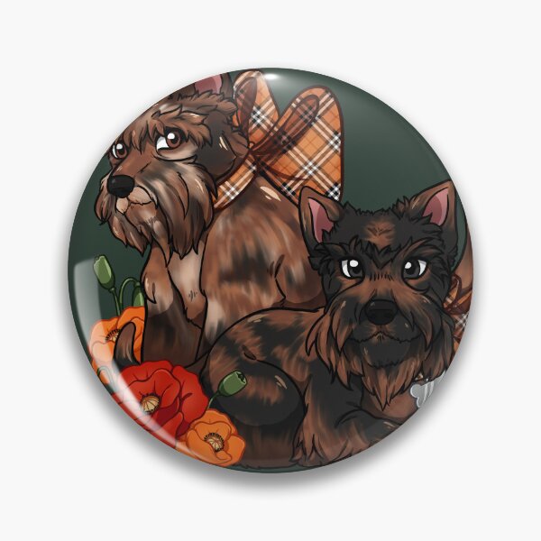 Aperçu de l'œuvre Brindle Scotties et coquelicots créée et vendue par Katiefrog217.