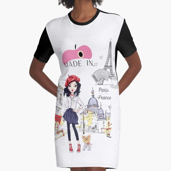 Made in Paris Graphic T-Shirt Dress