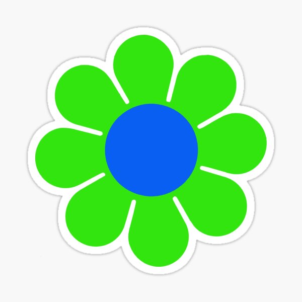 Item preview, Green Blue Hippy Flower Daisy designed and sold by hilda74.