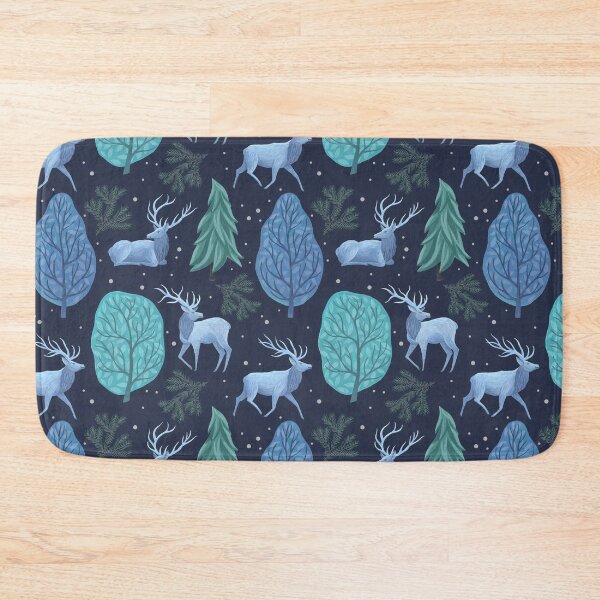 Item preview, Blue Elks & Trees - Blue designed and sold by Marlee Rae Creates.