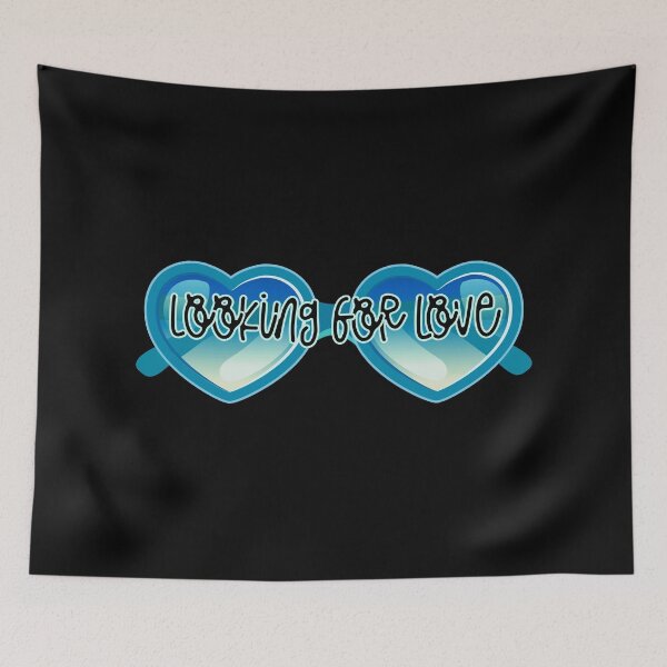 Item preview, Looking for Love (Aqua on Black) designed and sold by PawsitiveMum.