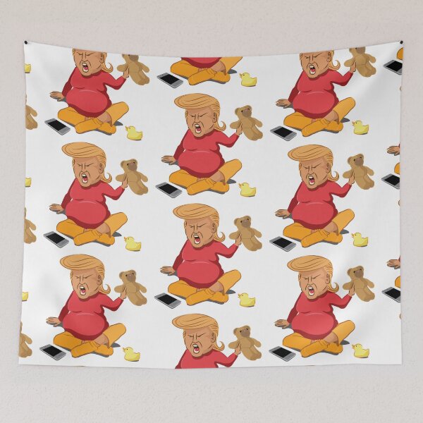 Item preview, Cartoon of Donald Trump as a toddler throwing a tantrum designed and sold by La Cartoonista.