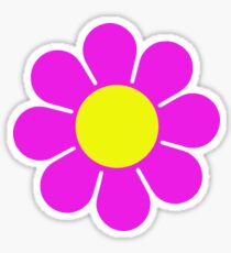 Pink Yellow Hippy Flower Daisy Sticker