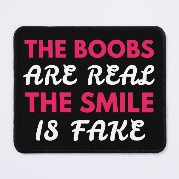 Boobs Quote Mouse Pads & Desk Mats for Sale