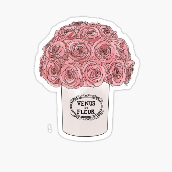 Stickers Fleur rose