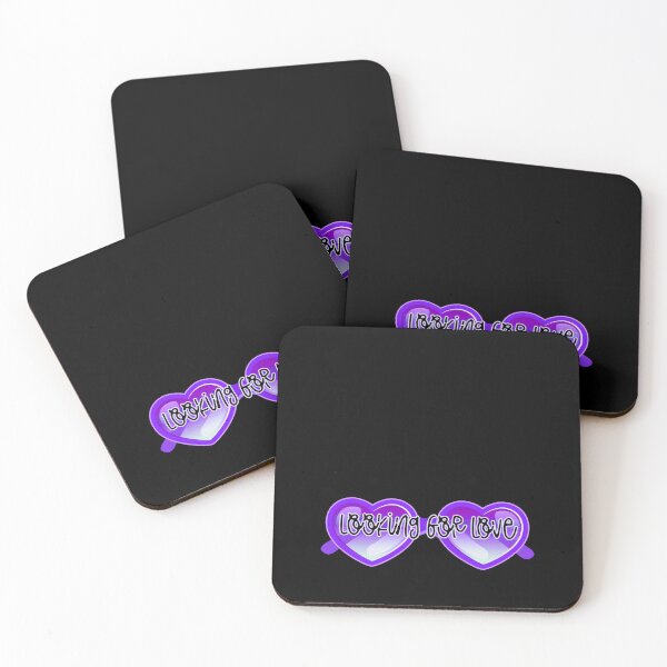 Item preview, Looking for Love (Purple on Black) designed and sold by PawsitiveMum.