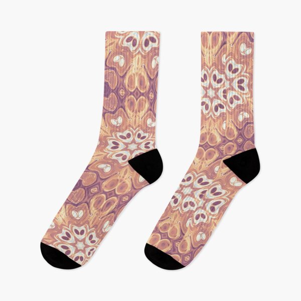 Item preview, Psychedelic Trippy Kaleidoscope Hearts Cats Clovers Retro Vintage Print Pattern designed and sold by Shayna Westfall.