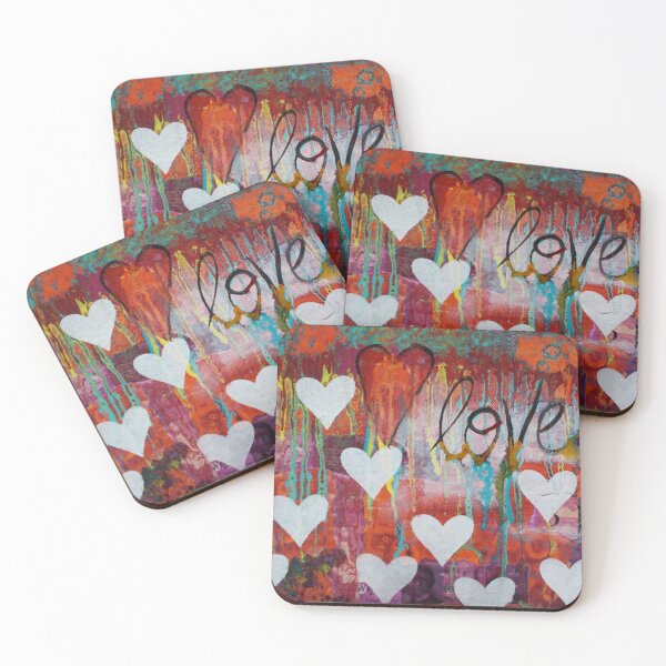 Item preview, FLOATING HEARTS Abstract, Love, Valentines, Wedding, Romantic designed and sold by KATHLEEN TENNANT ART.