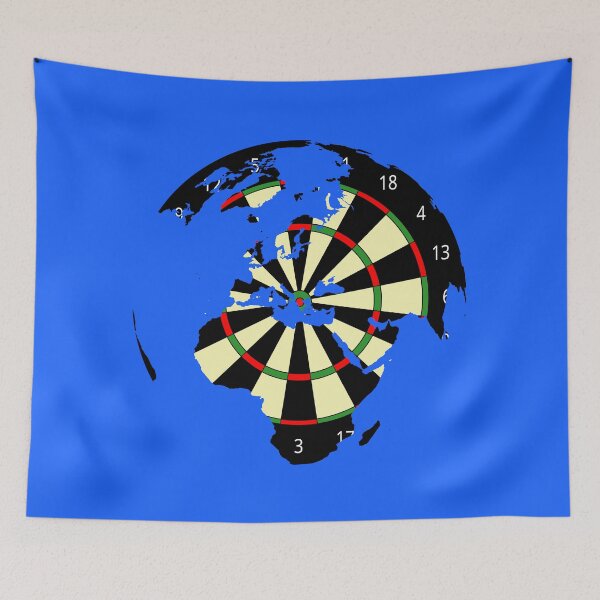 Item preview, Darts board world sport drawing designed and sold by Blondiabshop.
