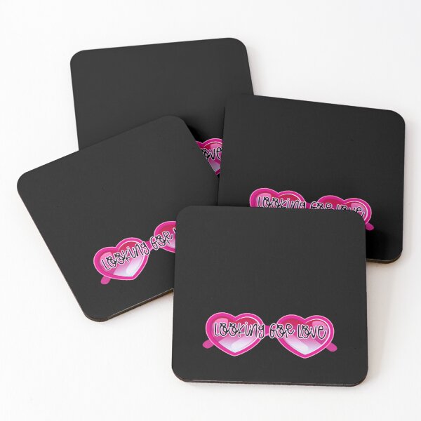 Item preview, Looking for Love (Pink on Black) designed and sold by PawsitiveMum.