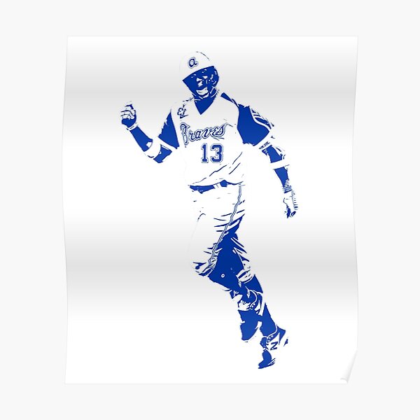 ZEVIT Ronald Acuna Jr 14 Canvas Poster Wall Art Decor Print Picture  Paintings for Living Room Bedroom Decoration Frame-style 12x12inch(30x30cm)