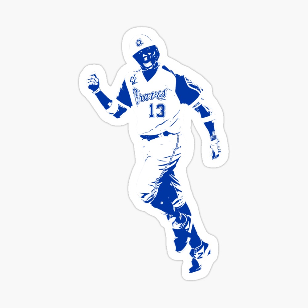 Marcell Ozuna Baseball Paper Poster Braves - Marcell Ozuna - Sticker