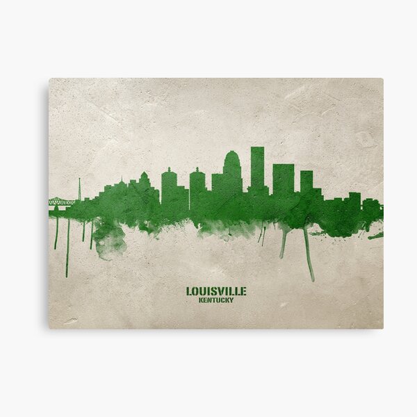 Louisville KY City Vector Road Map Blue Text Canvas Print / Canvas