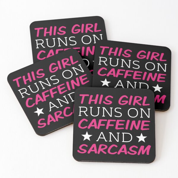 Item preview, Coffee Quote Caffeine And Sarcasm Funny girl Humor Slogan designed and sold by sillyquestions.