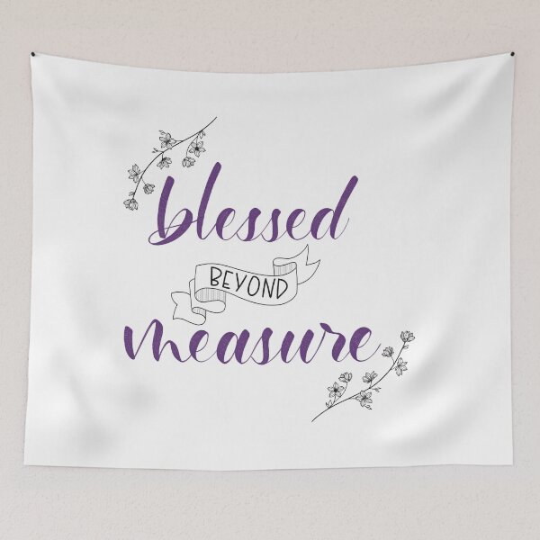 Item preview, Blessed beyond measure | banner and florals designed and sold by ThatArtsyMama.